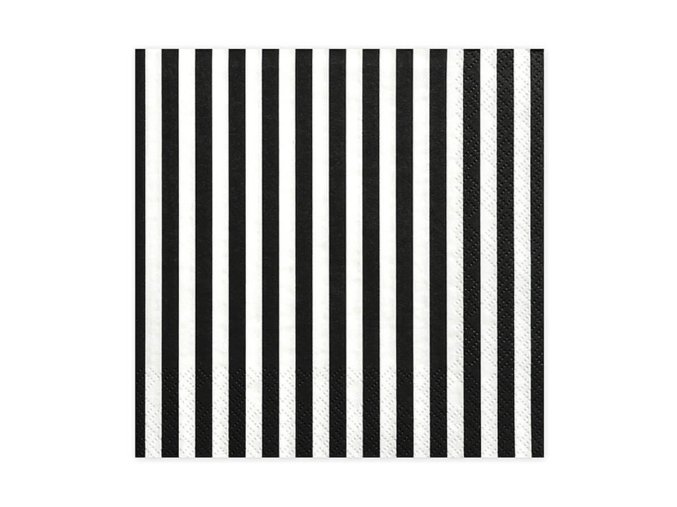 eng pl Napkins Stripes black 33 x 33 cm 20 pcs 27374 2