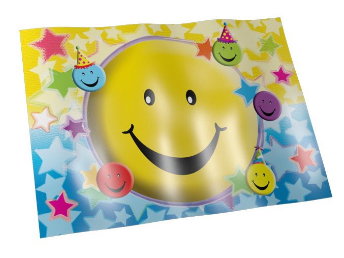 Obrus Smiley party plastový 120x180cm
