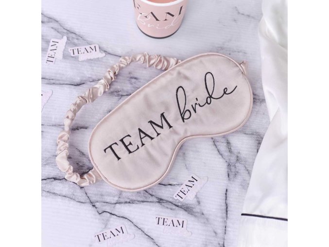 th 130 team bride satin eye mask