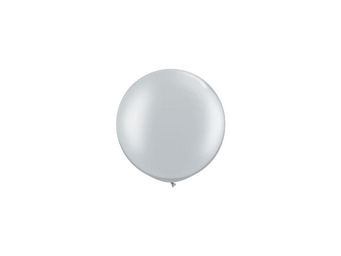 Jumbo latexový balón Metallic Silver 76cm