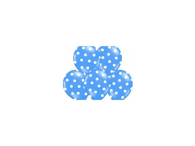 Latexový balón ˝11˝ Modrý s bielymi bodkami 1ks v balení