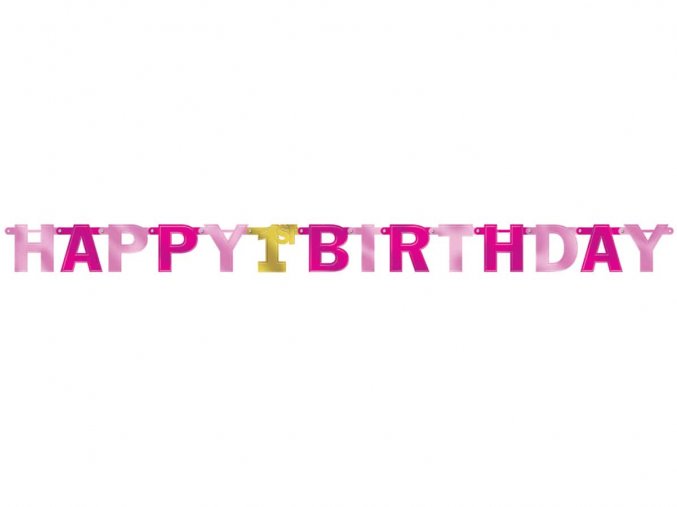 eng pl Letter Banner 1st Birthday Pink 213cm 36063 1