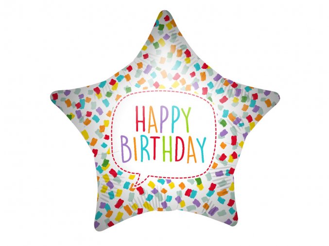 eng pl Happy Birthday Bright Star Foil Balloon 46 cm 1 pc 52999 1