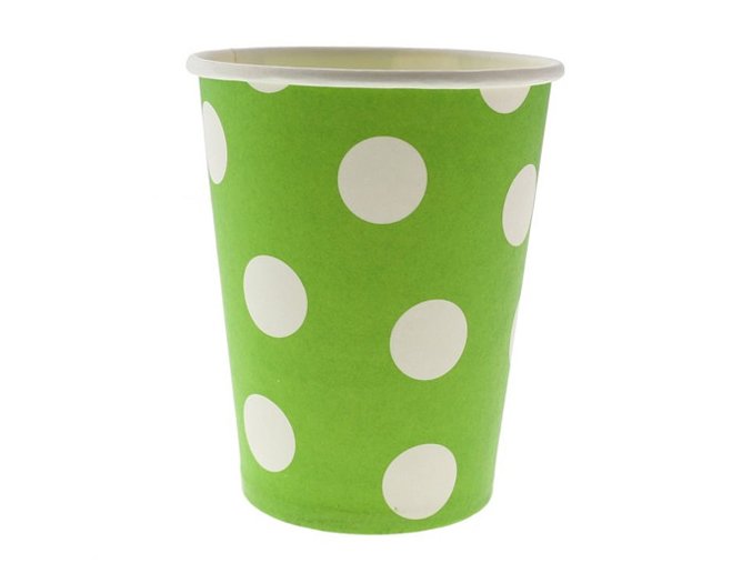 Pohár Pistachio Green Dots 6ks v balení