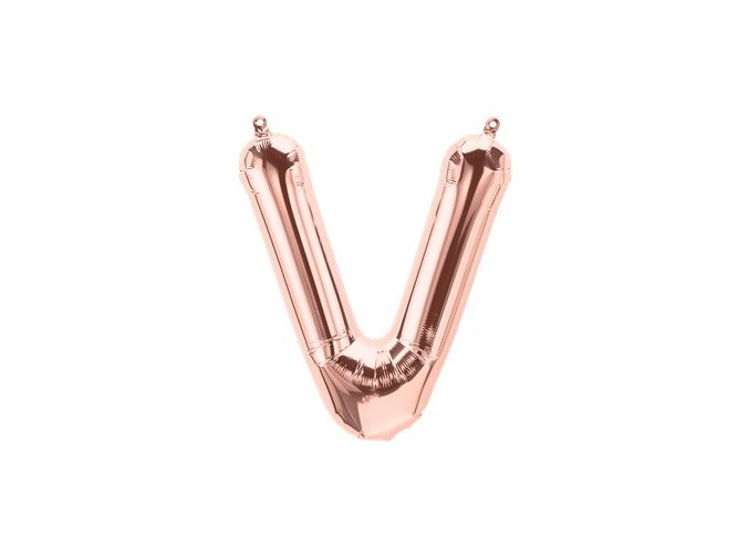 Rose Gold Letter V Balloon FOIL2747 v1