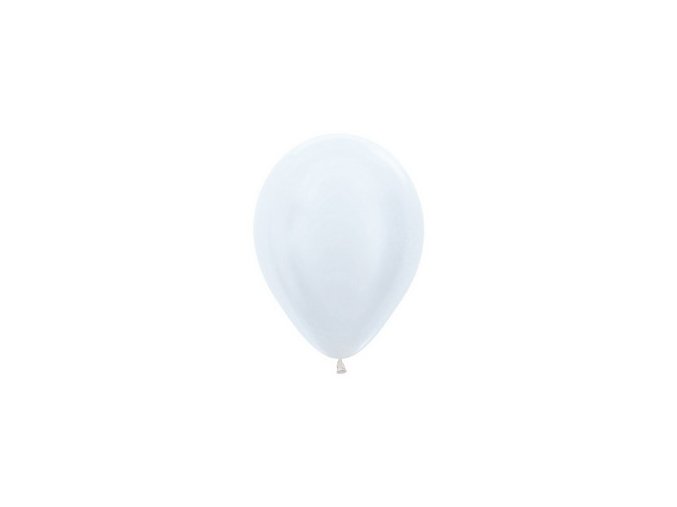 pearl white gyongyhaz feher szinu kerek lufi sx12405