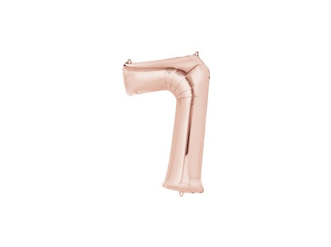 rose gold number 7 balloon FOIL2692 v1
