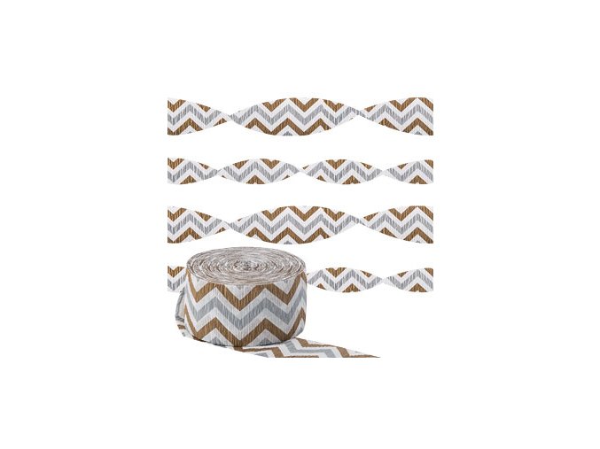 Metallic Chevron Crepe Streamer DCMESTREC