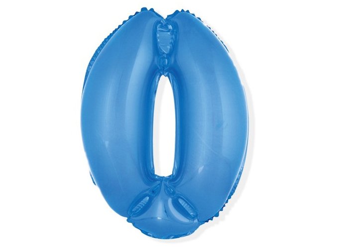 eng pl Mini Shape Number 0 Blue Foil Balloon 35 cm 1 pc 26673 2