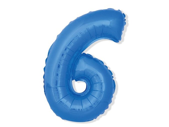 eng pl Mini Shape Number 6 Blue Foil Balloon 35 cm 1 pc 26679 2