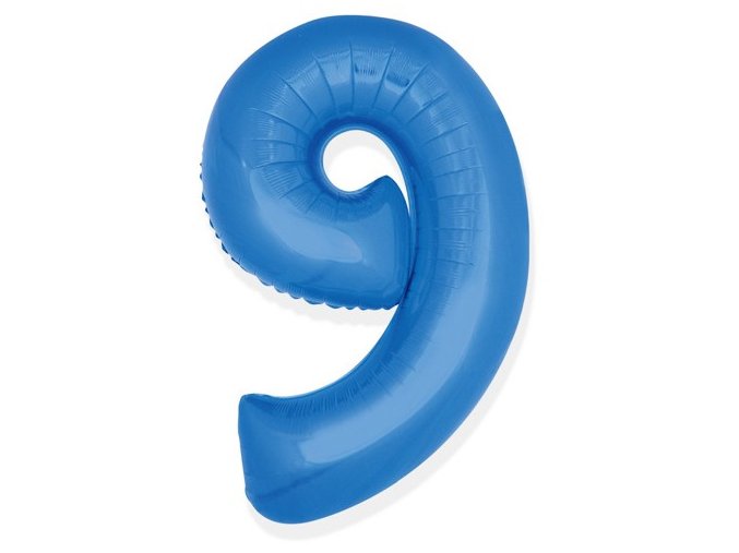 eng pl Mini Shape Number 9 Blue Foil Balloon 35 cm 1 pc 26682 2