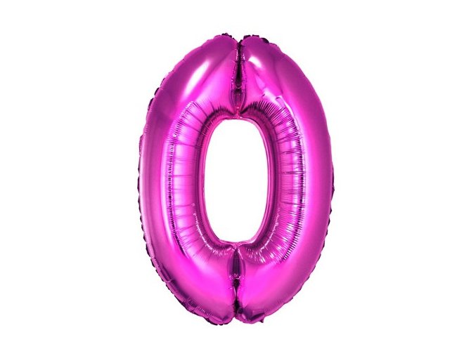 eng pl Mini Shape Number 0 Pink Foil Balloon 35 cm 1 pc 26662 2