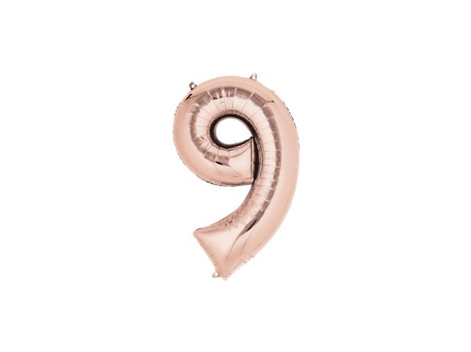 rose gold number 9 balloon FOIL2694 v1