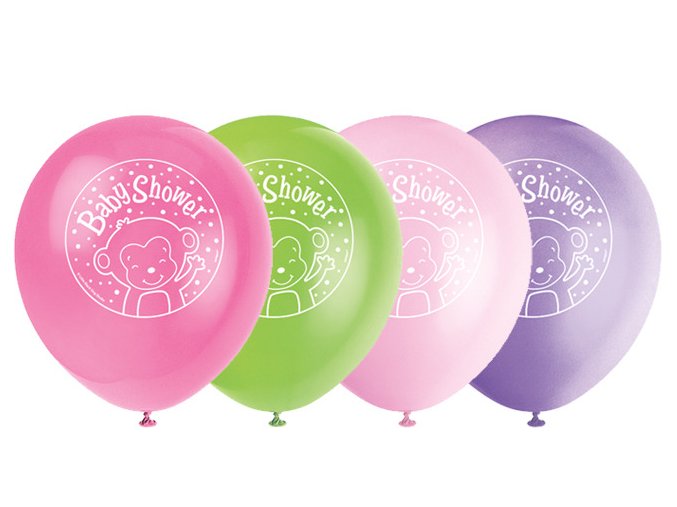eng pl Baby Shower Latex Balloons 31 cm 8 pcs 24393 1