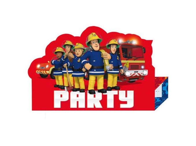 eng pl Fireman Sam Stand up Invites Envelopes 8 pcs 25528 2