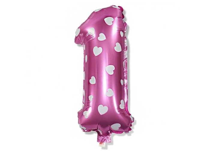 eng pl Mini Shape Number 1 Pink Foil Balloon 30 cm 1 pc 29508 1