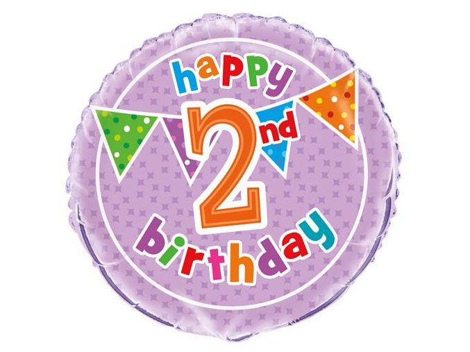 eng pl 2nd Birthday Foil Balloon 47 cm 1 pc 20300 2