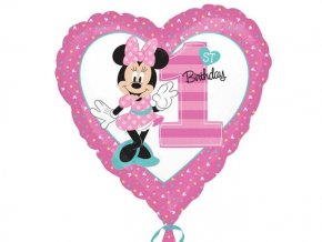 eng pl Minnie 1st Birthday Foil Balloon 43 cm 1 pc 24716 1