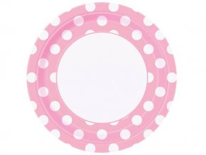 eng pl Lovely pink dots plates 23 cm 8 pcs 25286 1