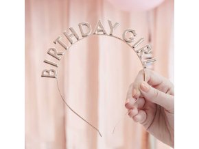 mix 467 rose gold metal birthday girl headband