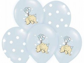 eng pl Balloons 14 Elephant and dots mix blue 5 pcs 6499 1