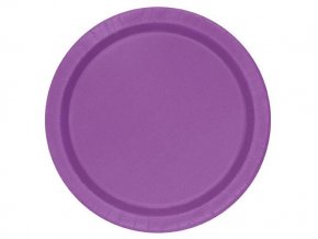 eng pl Pretty Purple Paper Plates 18 cm 8 pcs 25588 1