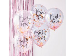 tw 801 baby girl pink confetti balloons 1