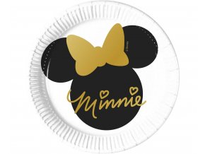 talerzyki papierowe minnie gold 20 cm 8 szt