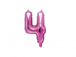 eng pl Mini Shape Number 4 Pink Foil Balloon 35 cm 1 pc 34068 1