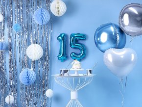 eng pl Mini Shape Number 5 Blue Foil Balloon 35 cm 1 pc 34070 1