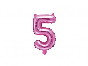 eng pl Mini Shape Number 5 Pink Foil Balloon 35 cm 1 pc 34071 3
