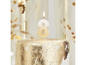 mix 224 gold ombre number 8 candle min
