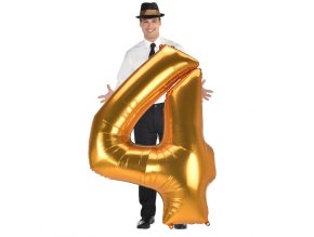 eng pl Number 4 Gold SuperShape Foil Balloon 91 x 137 cm 1 pc 42527 2