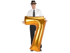 eng pl Number 7 Gold SuperShape Foil Balloon 83 x 134 cm 1 pc 42524 1