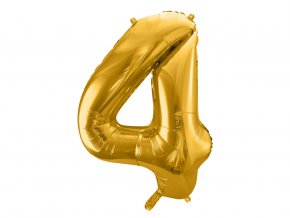 eng pl Number 4 gold SuperShape Foil Balloon 86 cm 1 pc 38234 1