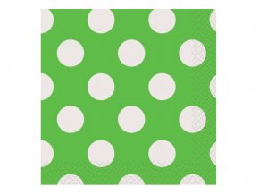 Servítky Lime Green Dots 16ks v balení