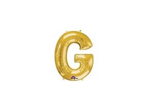 Fóliový balón písmeno ,,G,,Zlatý 35cm