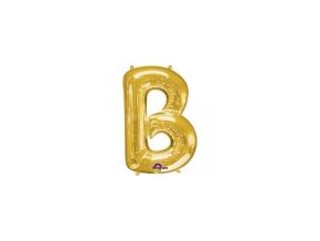 Fóliový balón písmeno ,,B,, Zlatý 35cm