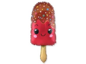 901802r 33 inches red iced lolly popsicle foil balloons