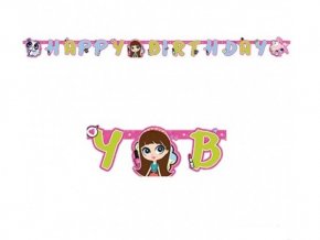 Banner-girlanda Happy Birthday Littlest Pet Shop 1,8m