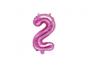 eng pl Mini Shape Number 2 Pink Foil Balloon 35 cm 1 pc 34062 1