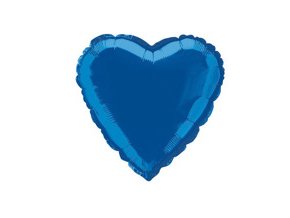 Fóliový balón Srdce modré 47cm