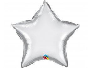 balon foliowy 20 cali ql str chrom srebrny
