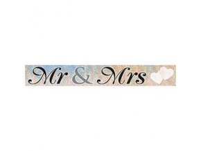 Banner na svadbu Mr and Mrs glitz 3,65m