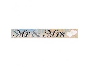 Banner na svadbu Mr and Mrs glitz 3,65m