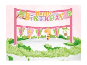 Dekorácia-zápich na tortu 1st Birthday Safari 16,5cm