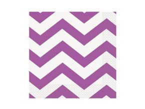 Servítky Pretty Purple Chevron 16ks v balení