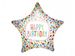 eng pl Happy Birthday Bright Star Foil Balloon 46 cm 1 pc 52999 1