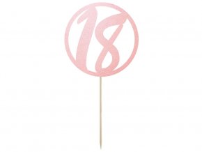 eng pl Cake topper 18 birthday pink 1 pc 38625 1