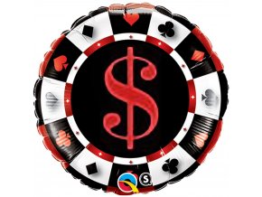 18 round foil casino qualatex 43389